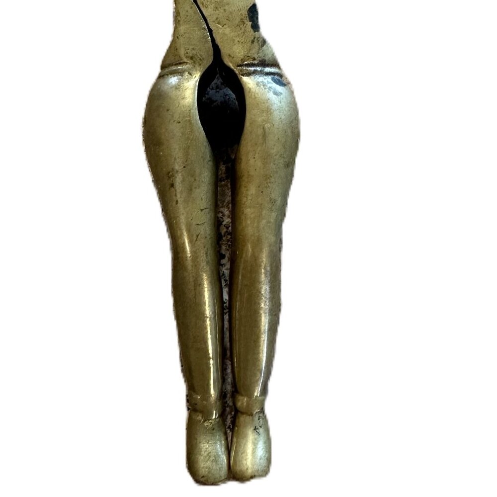 Fun Unique Gift: Solid Brass Lady Legs Nutcracker Vintage 1960's Risqué Naughty